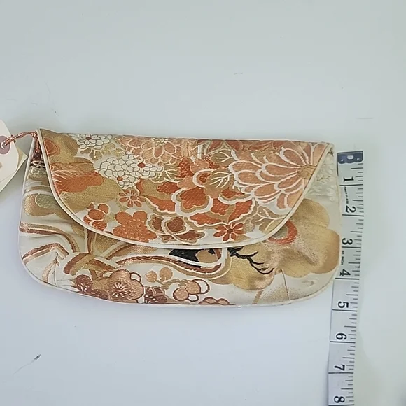 Japanese KIMONO Clutch Vintage Fabric Purse - Picture 10 of 11